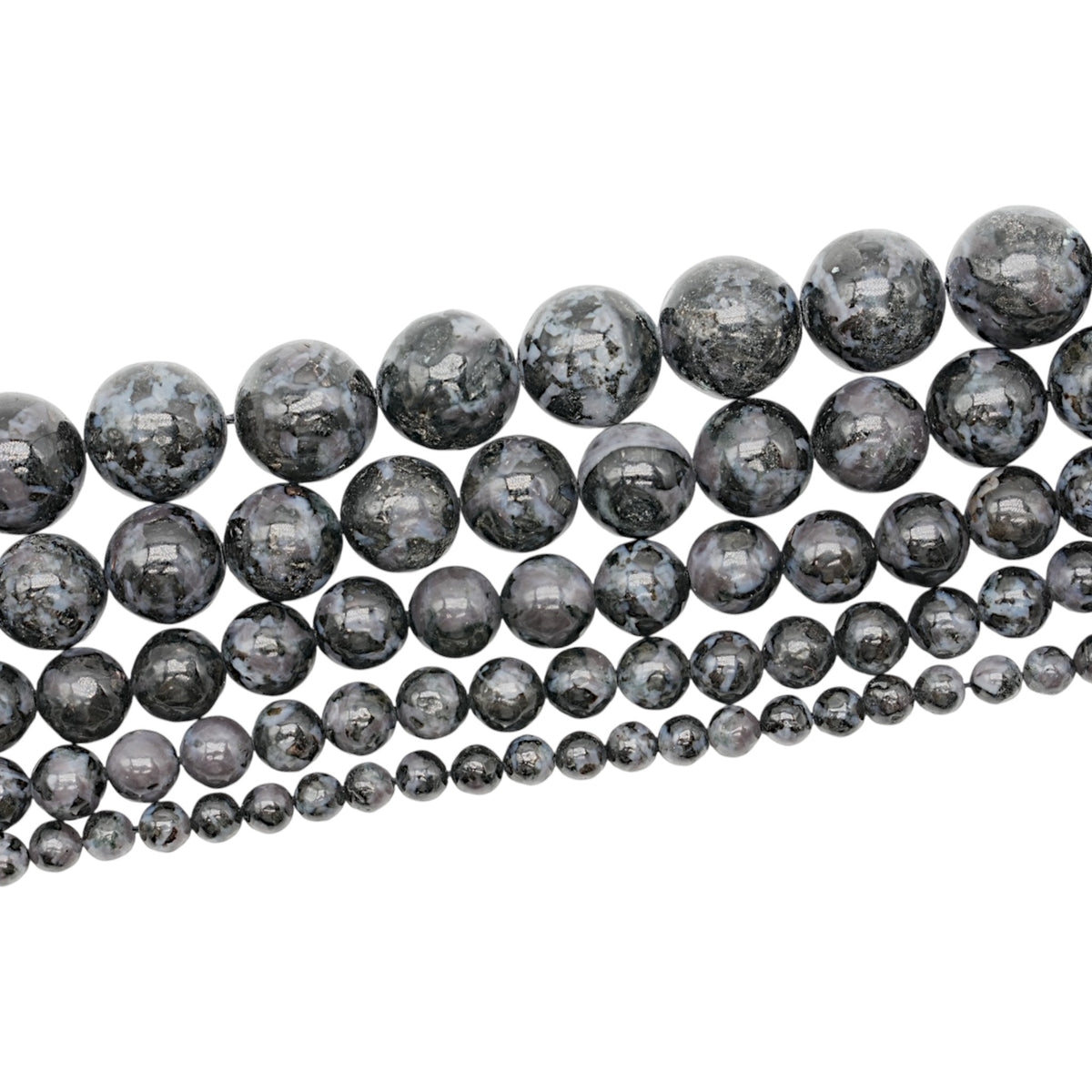 Fil de perles rondes Gabro indigo AA