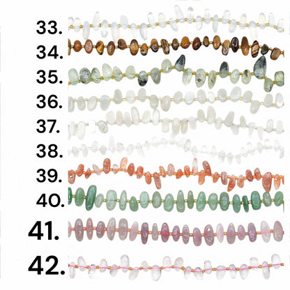 Natural Stone Bead Strand 8x19 mm (29 beads available)