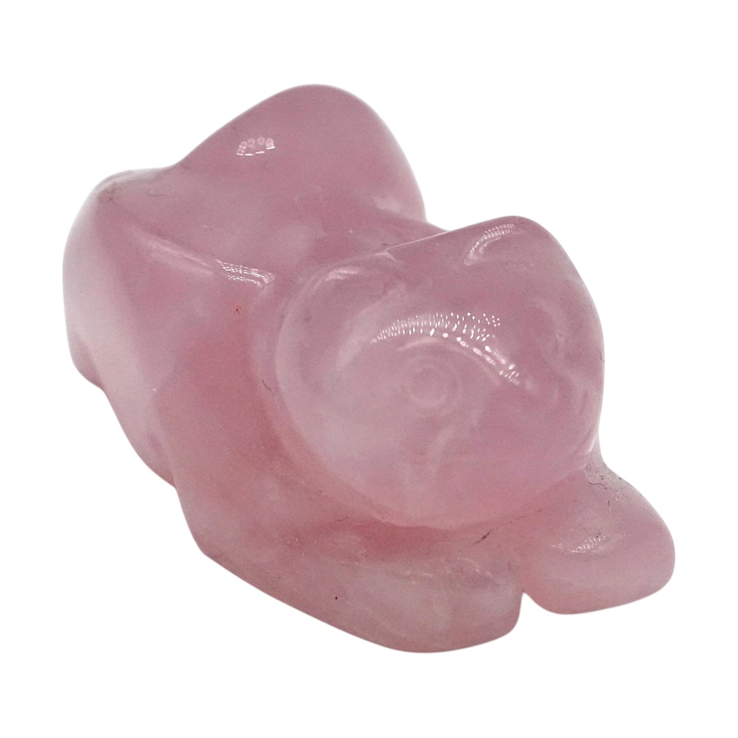 Figurine chat en Quartz rose