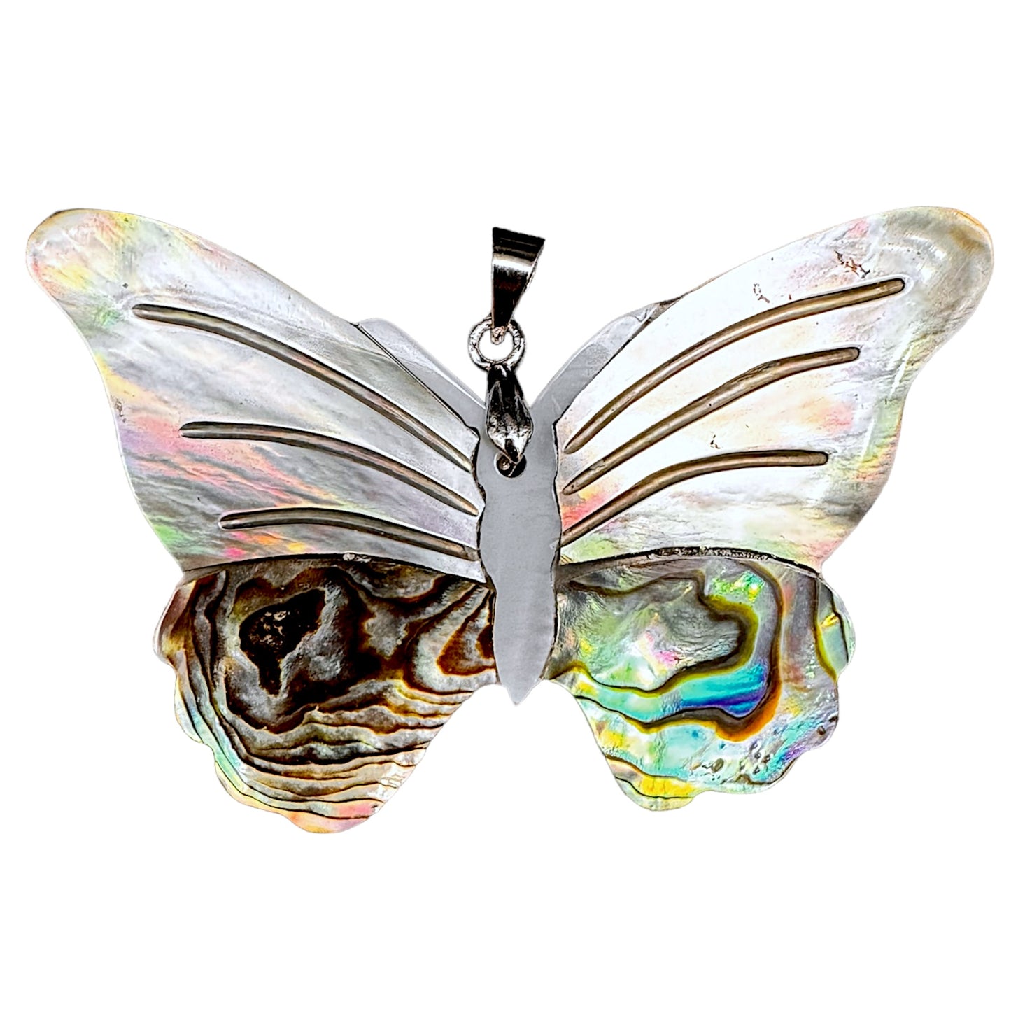 Pendentif papillon en coquille d’ormeau