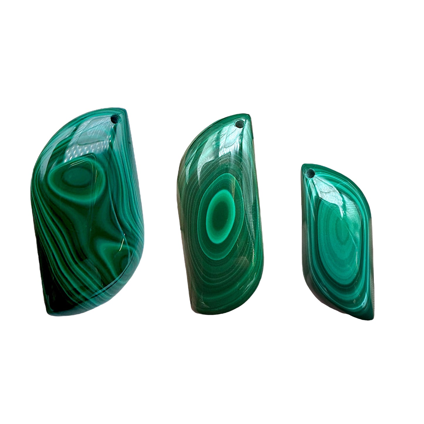 Pendentif en feuille plate en Malachite