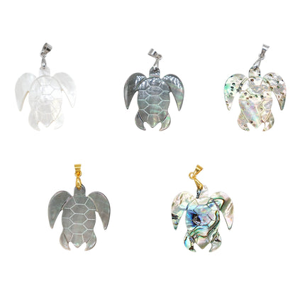 Mini pendentif forme tortue 3x3 cm (5 pierres disponibles)