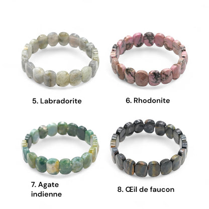 Bracelet facetté AA+ 11x15 mm (17 pierres disponible) #1