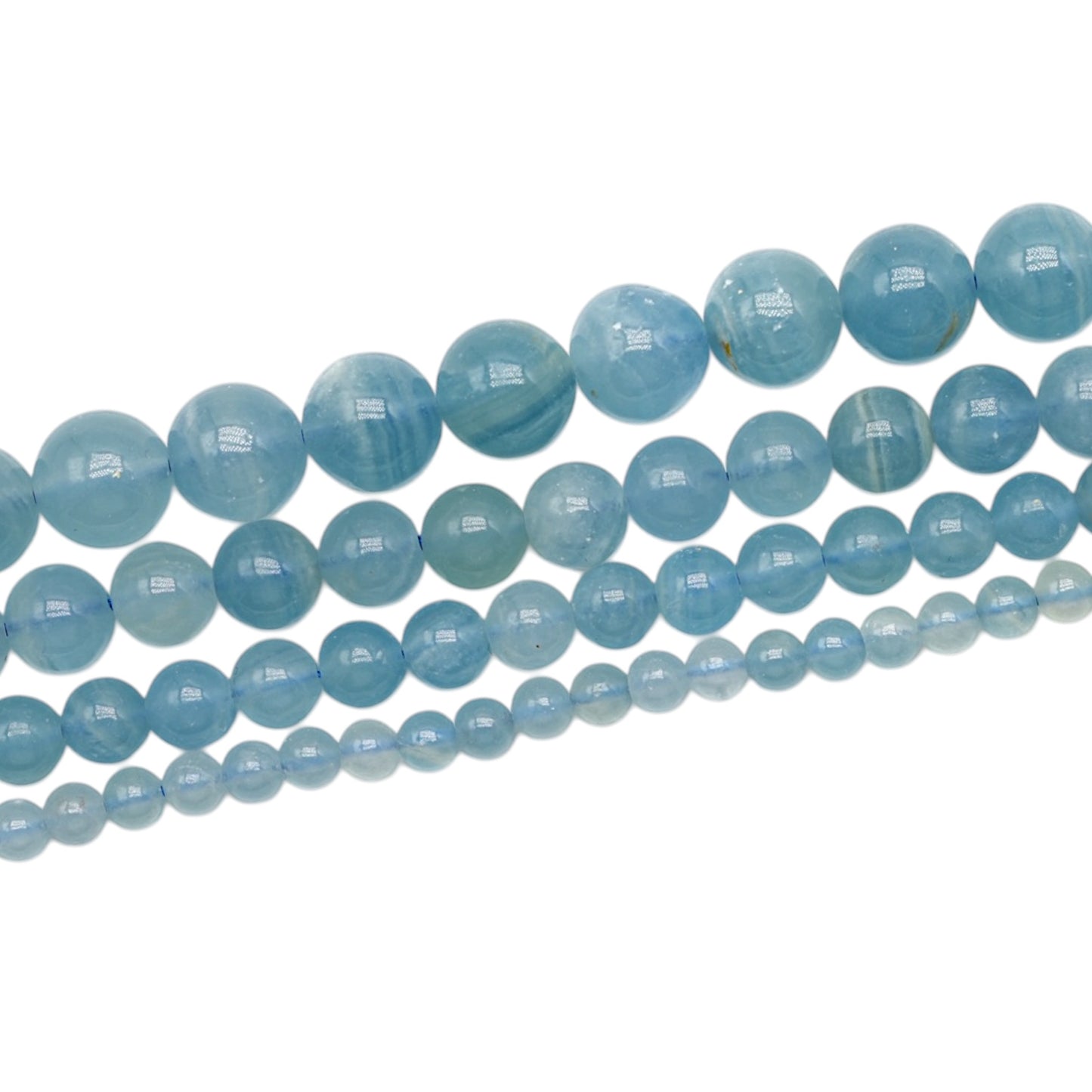 Fil de perle Calcite bleue AAA