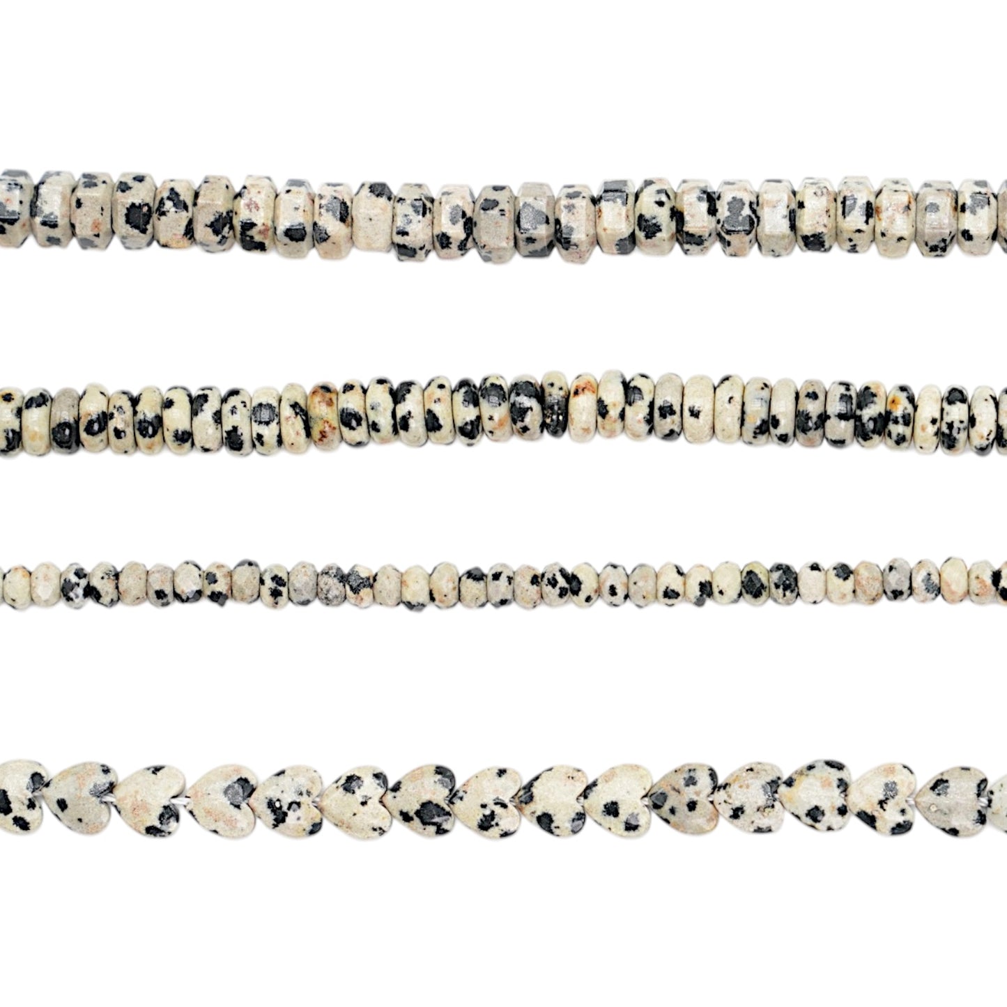 Fil de perle Jaspe Dalmatien (4 formes disponible)