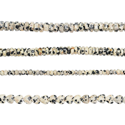 Fil de perle Jaspe Dalmatien (4 formes disponible)