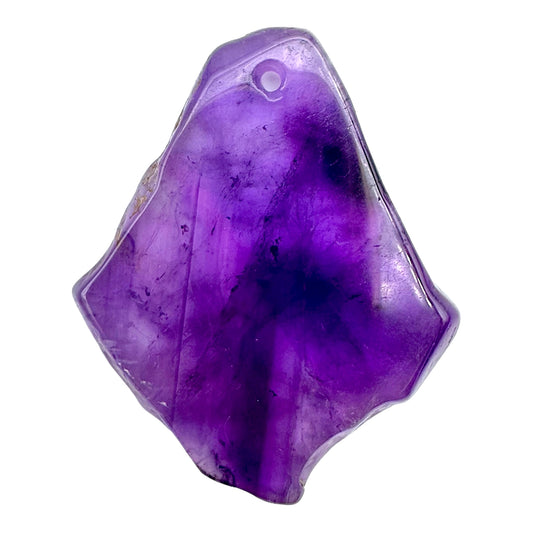 Pendentif Amethyste forme Libre percé devant