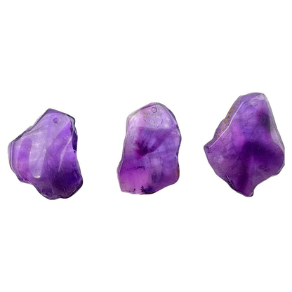 Pendentif Amethyste forme Libre percé devant