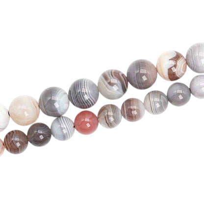 Fil de perle Agate Botswana rose