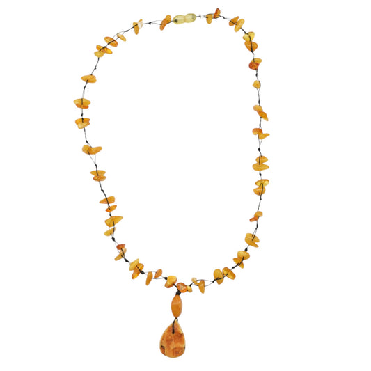 Collier Ambre pour adulte avec pendentif