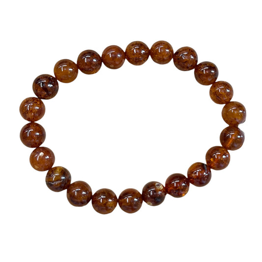 Bracelet ambre foncée adulte 10 mm