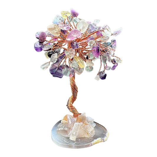Arbre de vie en fluorine multicolore - Foliesbijoux