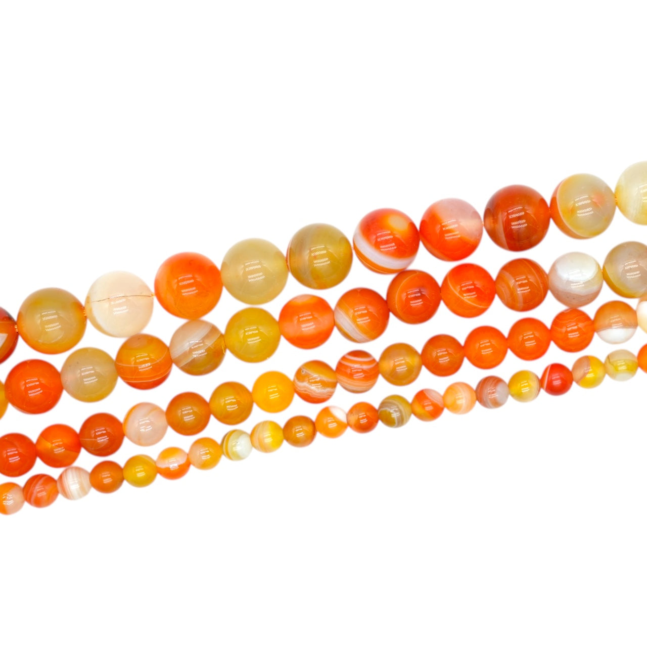 Fil de perle Agate orange chauffée