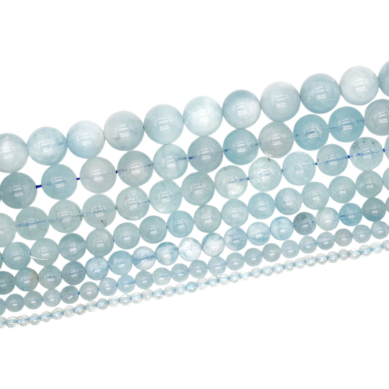 Fil de perle Aigue-Marine AA+