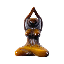 Load image into Gallery viewer, Figurine déesse de la méditation en Oeil de tigre
