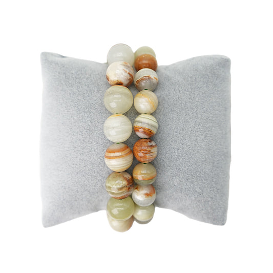 Bracelet Calcite rubanée multicolore A