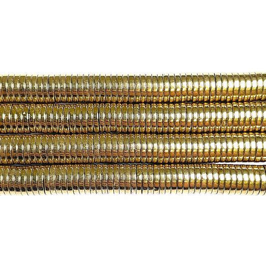 Fil de perle Hématite electroplaquée doré/bronze HED-19