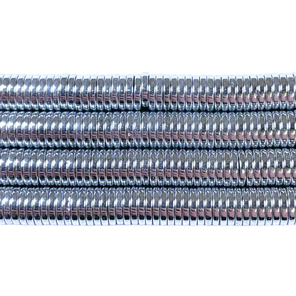 Fil de perle Hématite electroplaquée argenté HEA-19