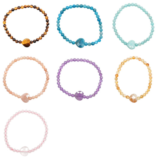 Bracelet enfant en perle & coeur AA