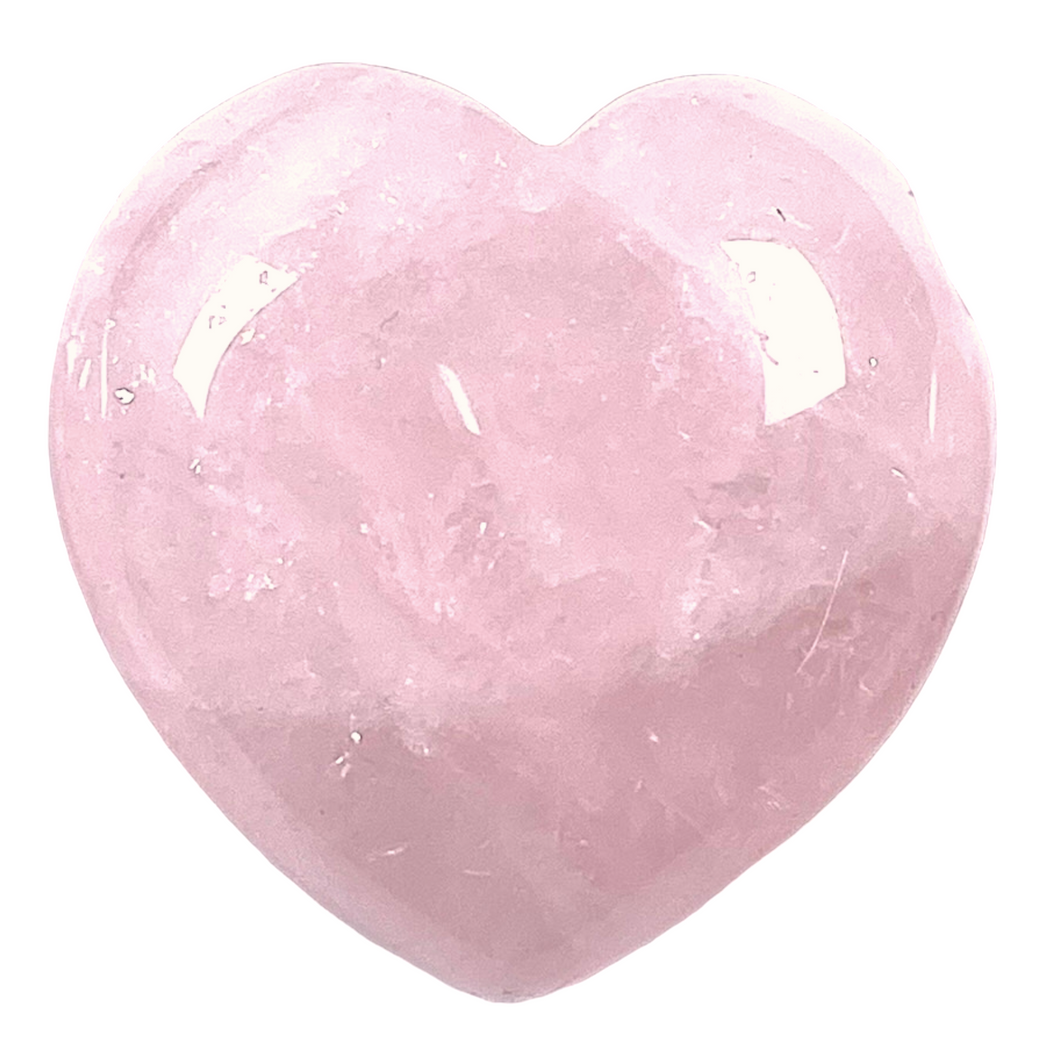 Grand Pendentif Quartz rose forme cœur trou latéral