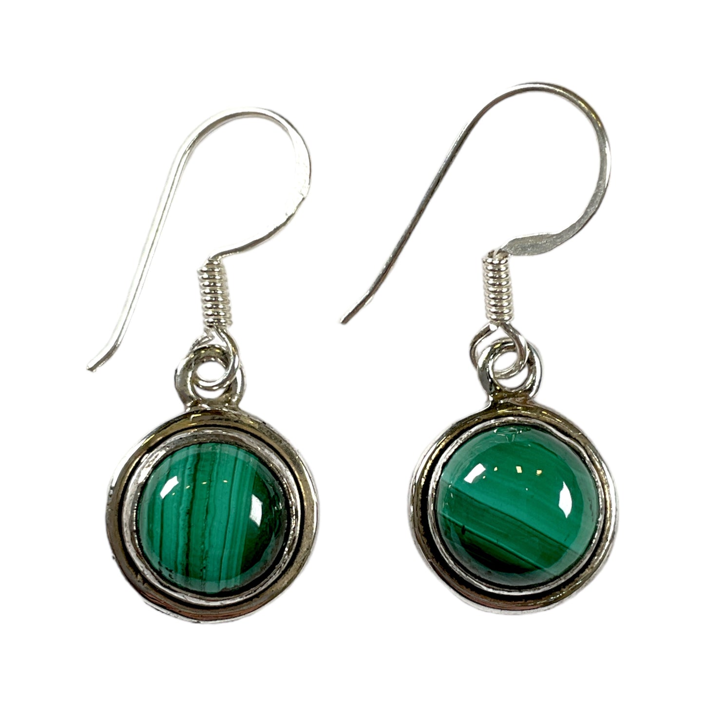 Boucle d'oreille en Argent 925 & malachite