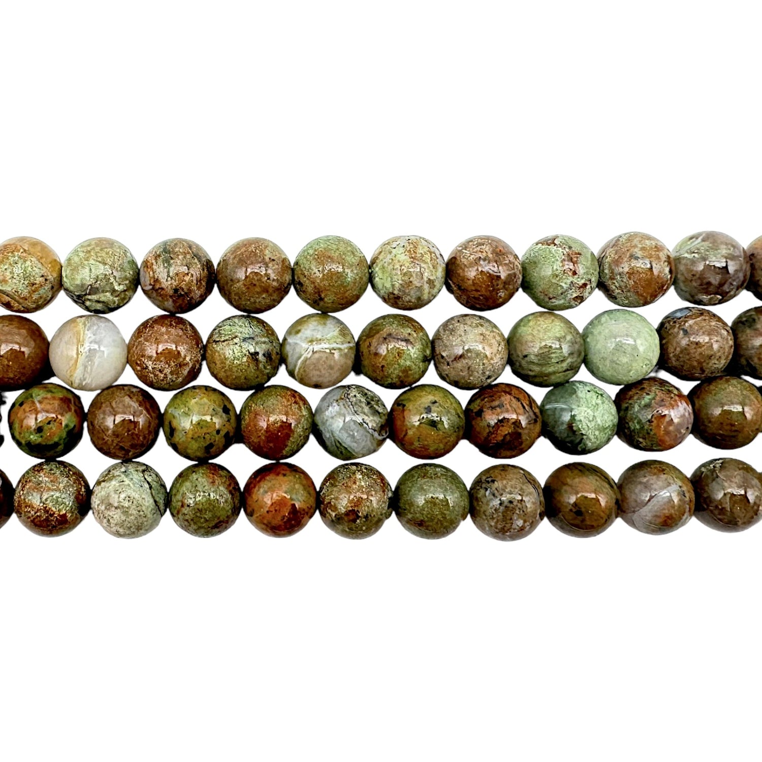 Fil de perles Pietersite verte - Foliesbijoux