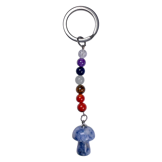 Porte-clés champignon Sodalite 7 chakras