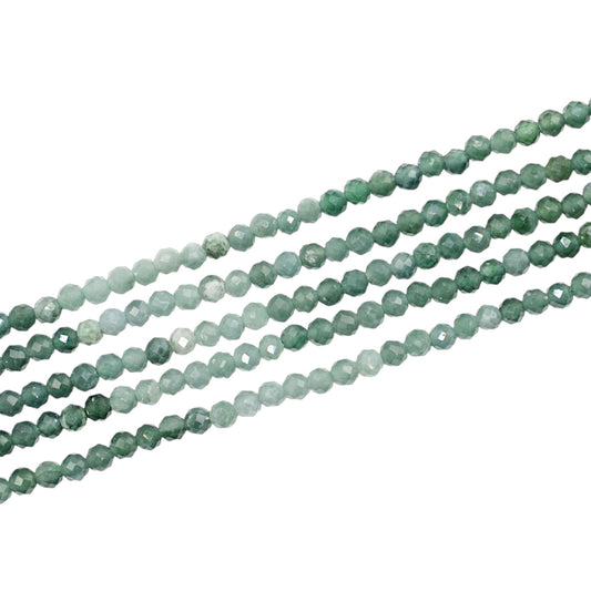 Fil Jade de vert multicolore A en perle facetté