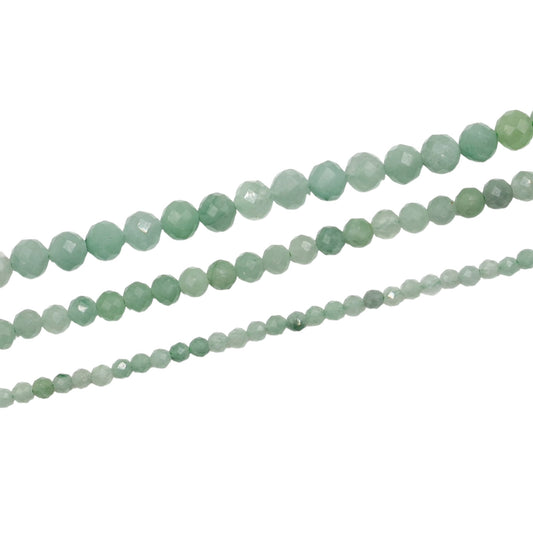 Fil de perles facettées Jade de Birmanie AAA