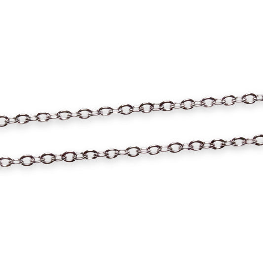 10 chaînes en acier argenté inoxydable (1-0.4)A - Foliesbijoux