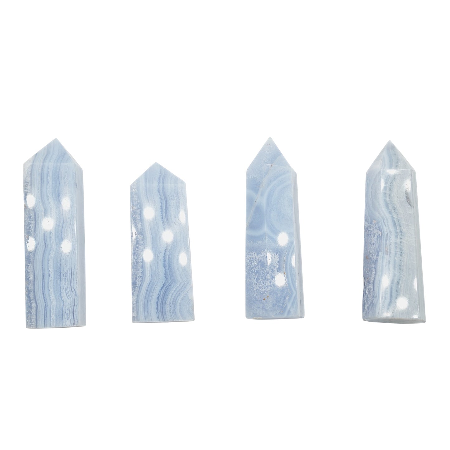 Lot de pointe en Calcédoine bleue AAA — 300 g