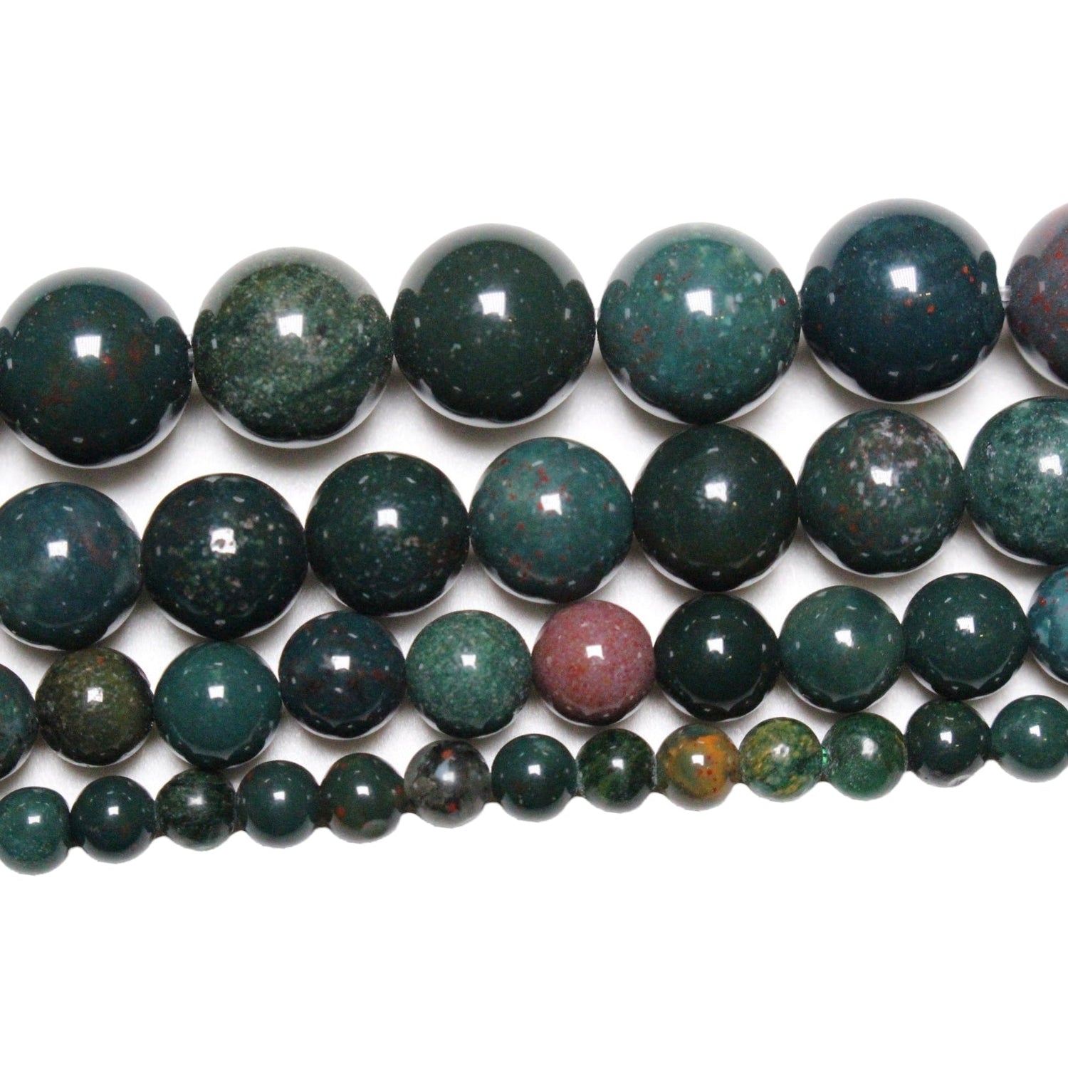 Fil de perle Jaspe sanguin A - Foliesbijoux