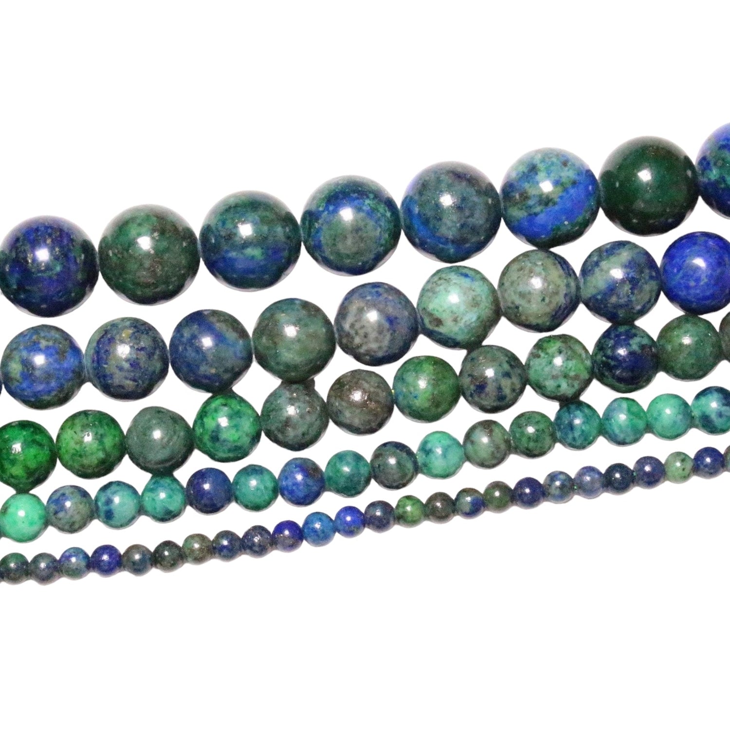 Fil de perle Azurite Malachite A+ - Foliesbijoux