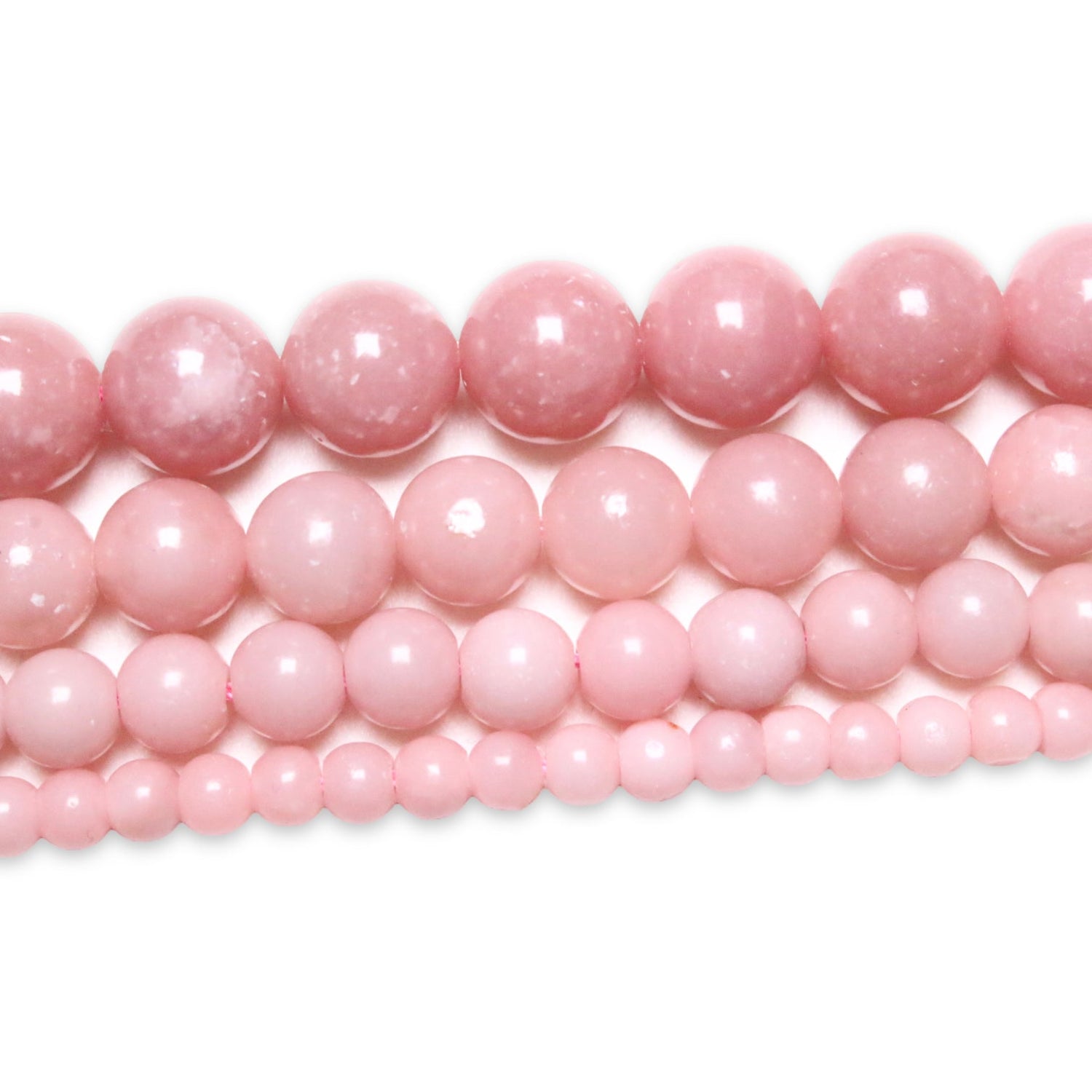 Fil de perle Opale rose de Chine A+ - Foliesbijoux