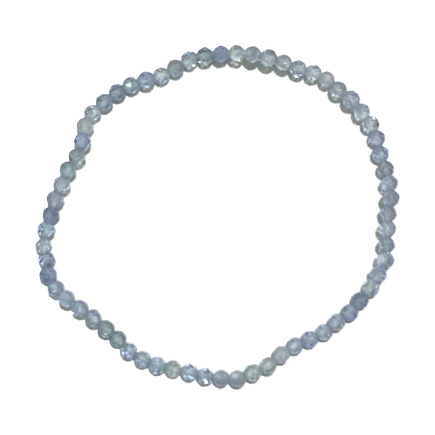 Bracelet Facetté 3mm Aigue marine A+