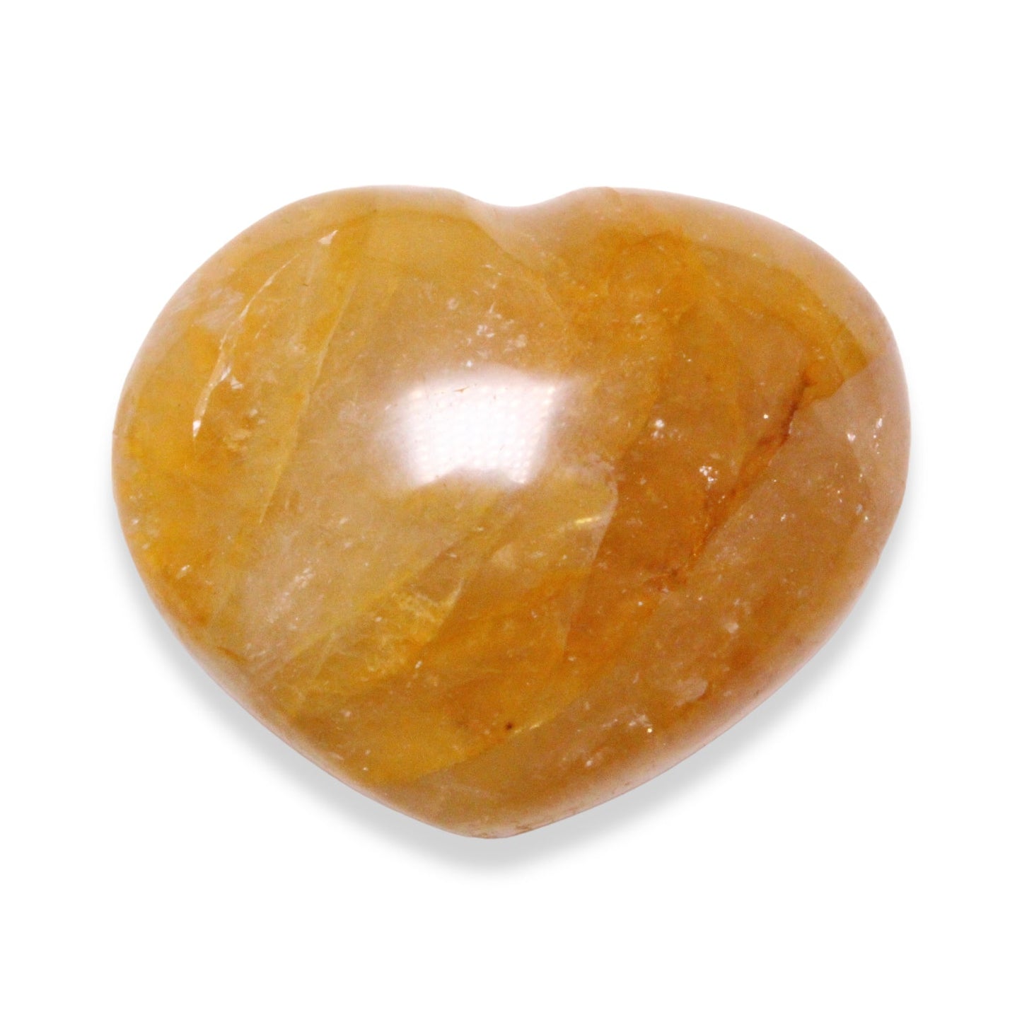 Petit Coeur en Quartz hématoïde jaune à l'unite