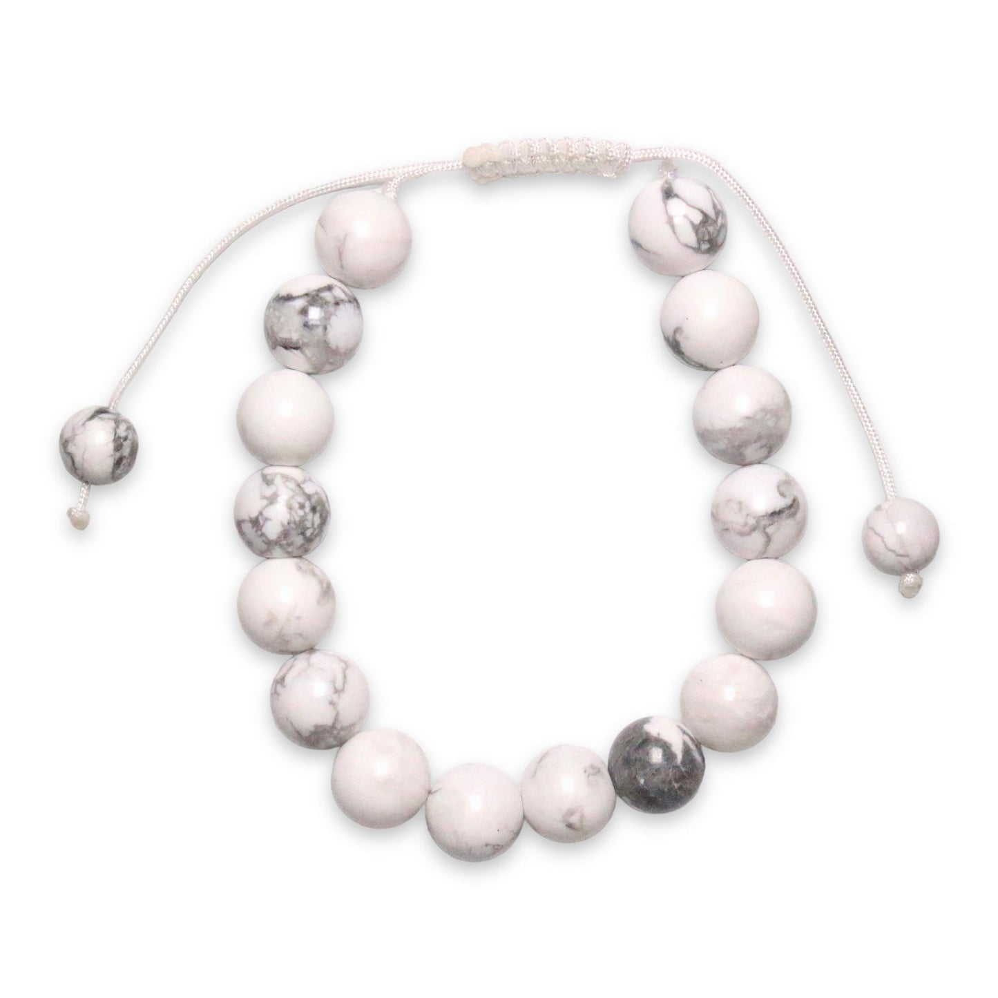 Bracelet Shamballa Howlite blanche A