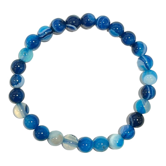 Bracelet Agate bleue