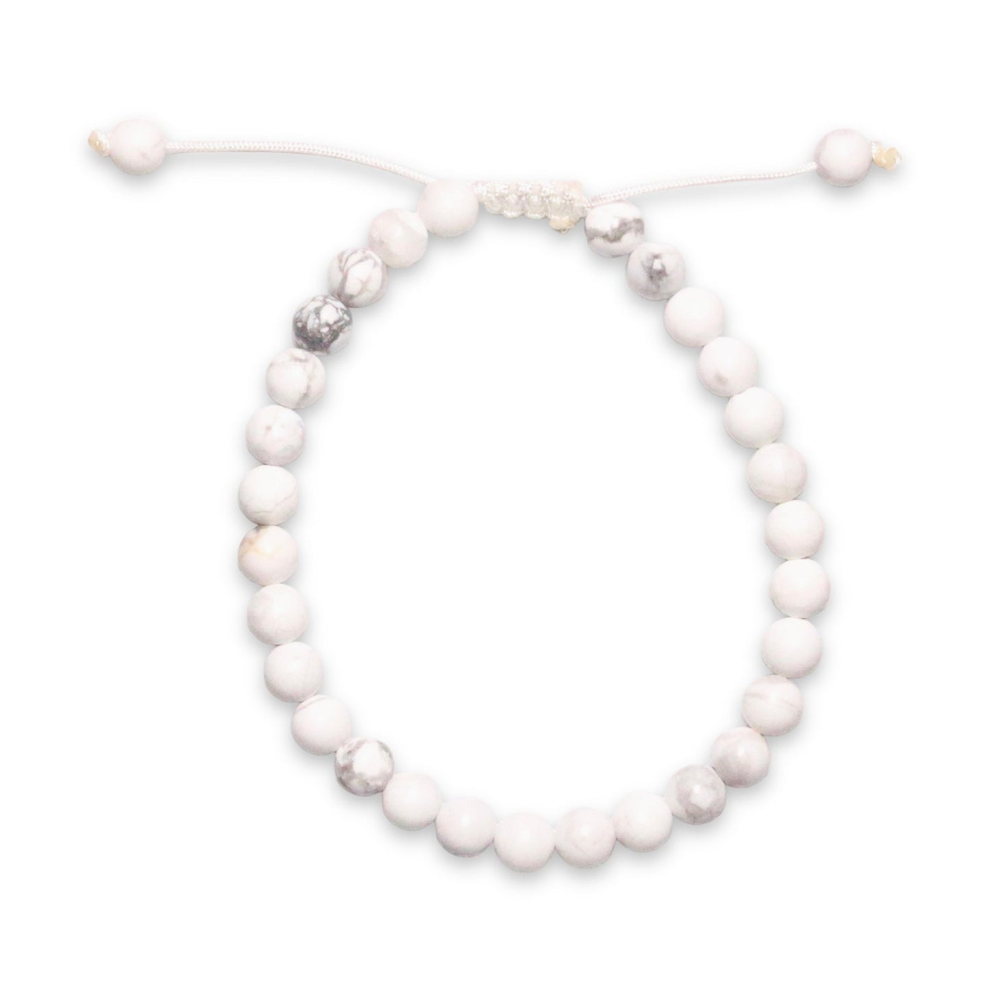 Bracelet Shamballa Howlite blanche A