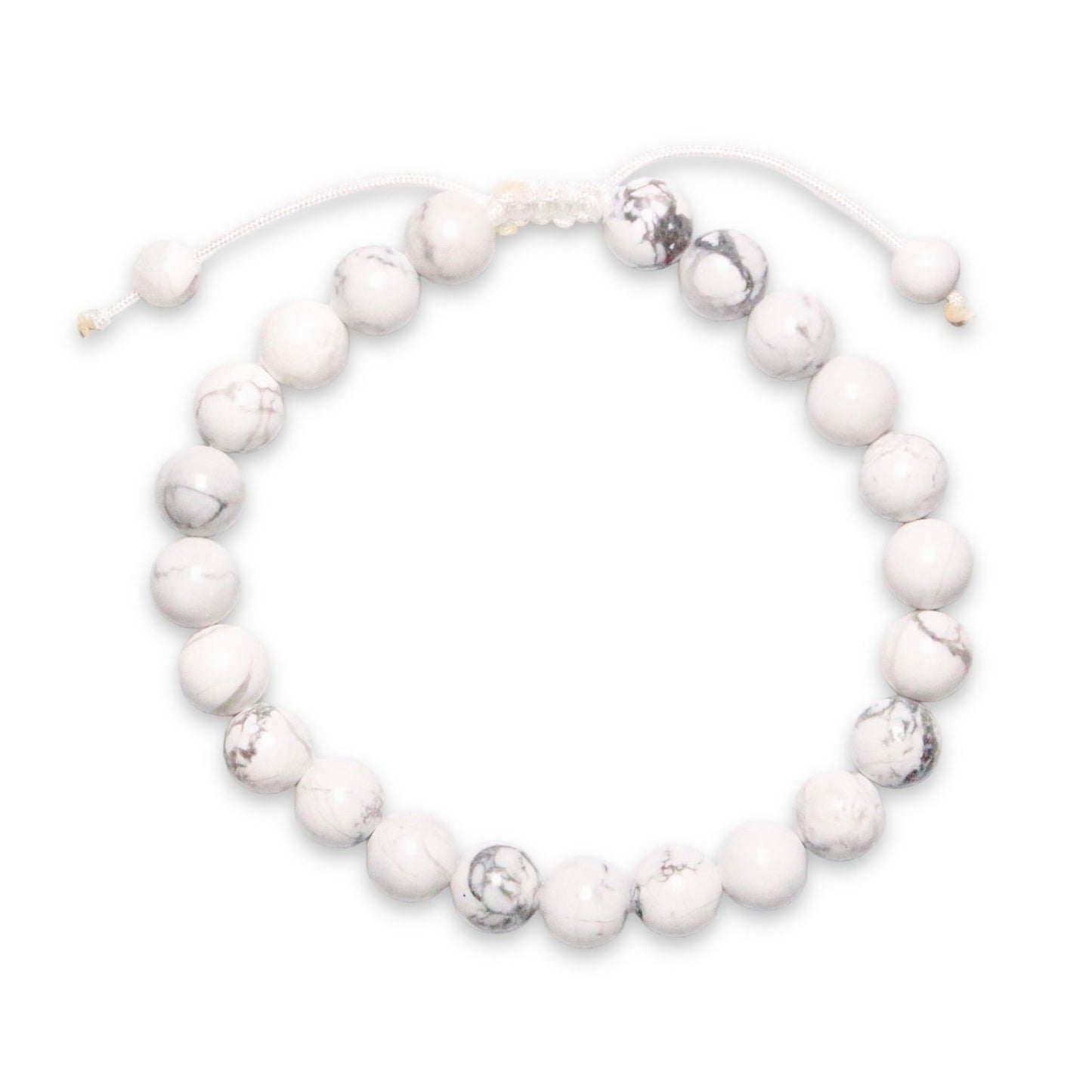 Bracelet Shamballa Howlite blanche A