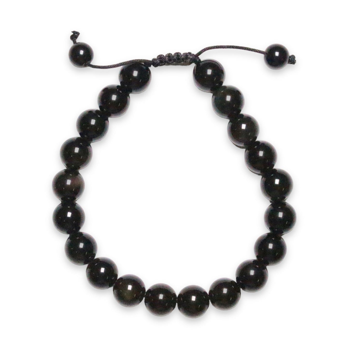 Bracelet Shamballa Obsidienne noire A