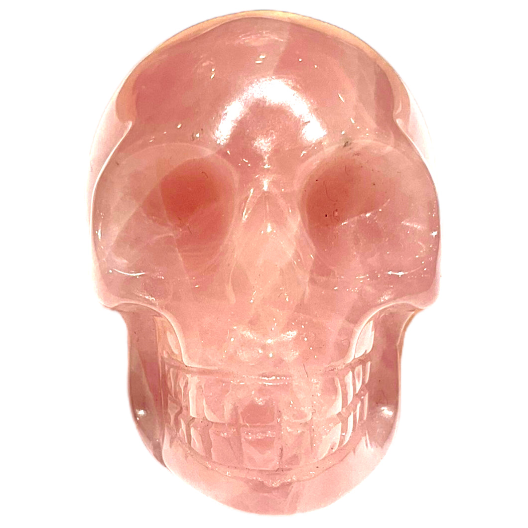 Crâne en Quartz Rose
