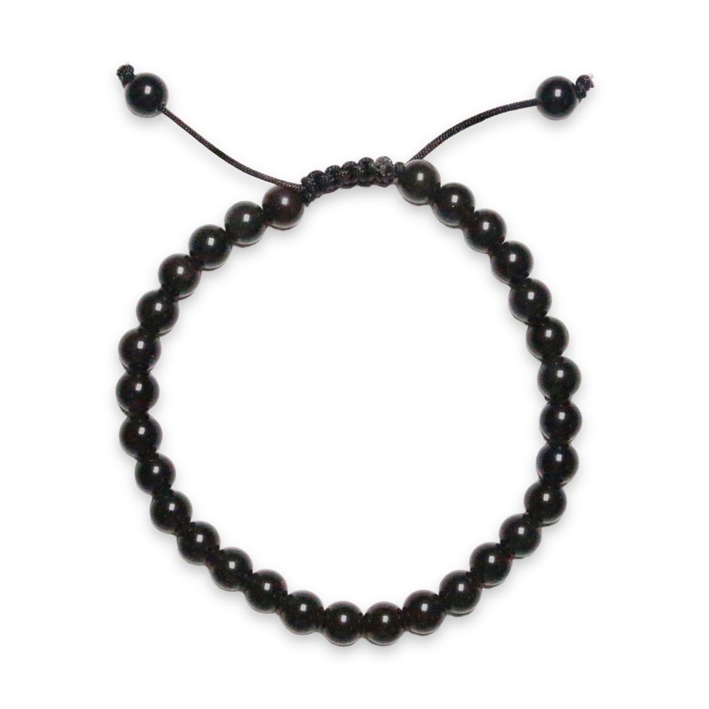 Bracelet Shamballa Obsidienne noire A