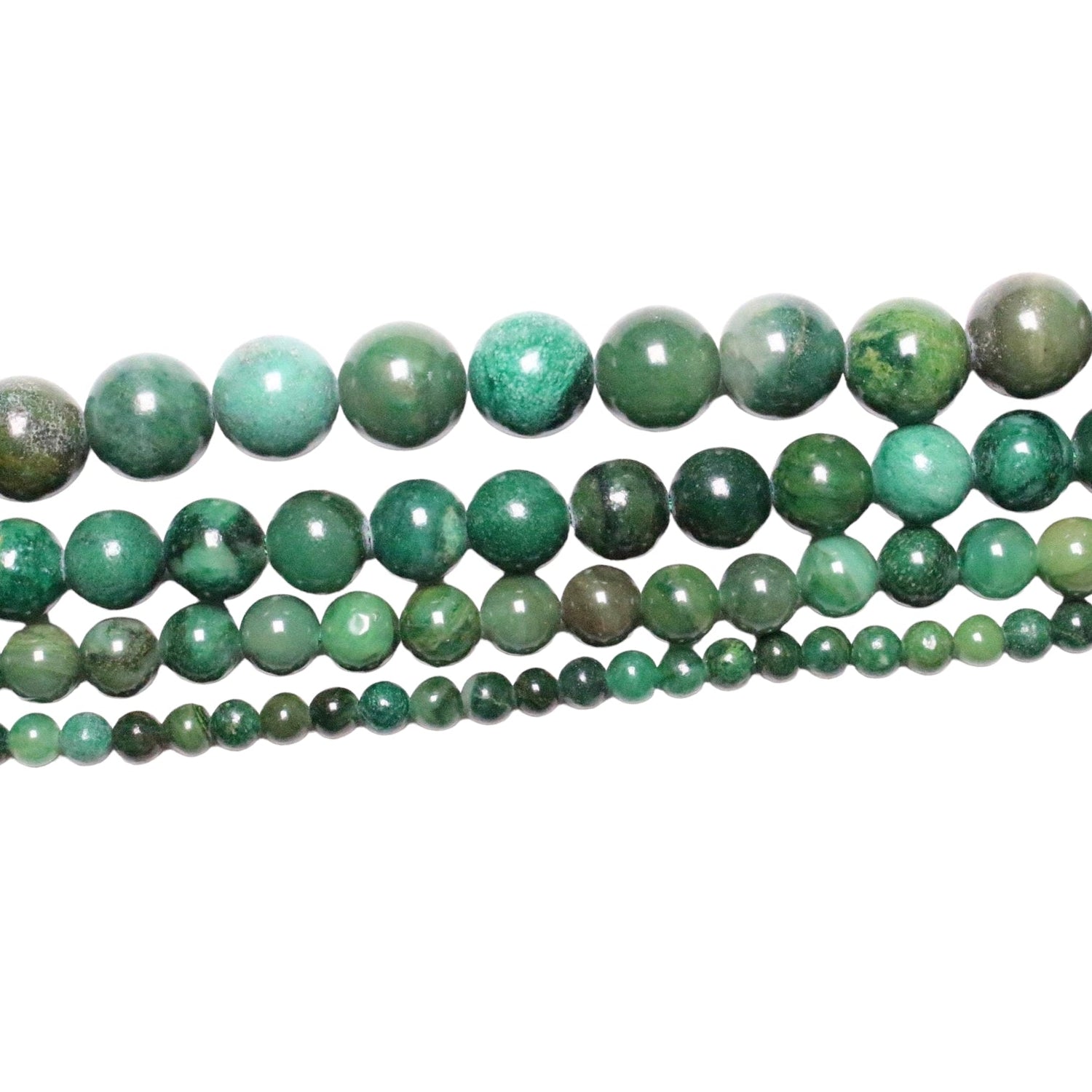 Fil de perle Jade Vert Africain AA - Foliesbijoux