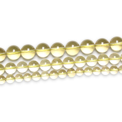 Fil de perle Quartz Citron ( Lemon ) - Foliesbijoux