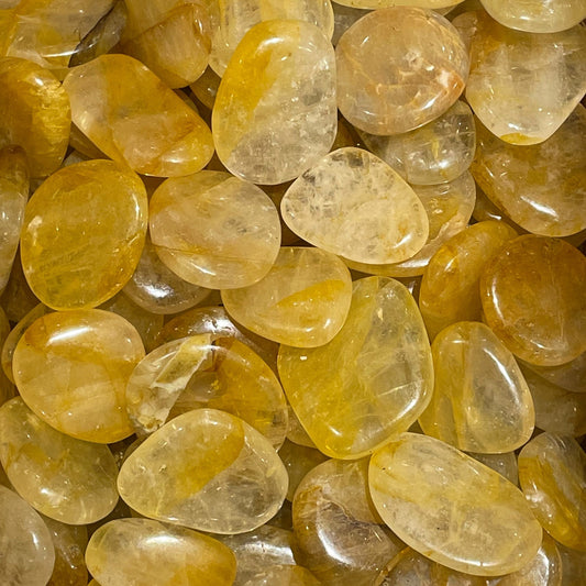 Galet plat en Quartz hématoïde jaune