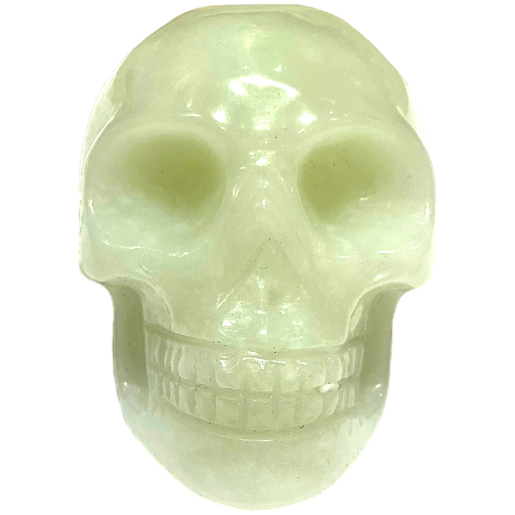 Crâne en Jade Vert de Chine