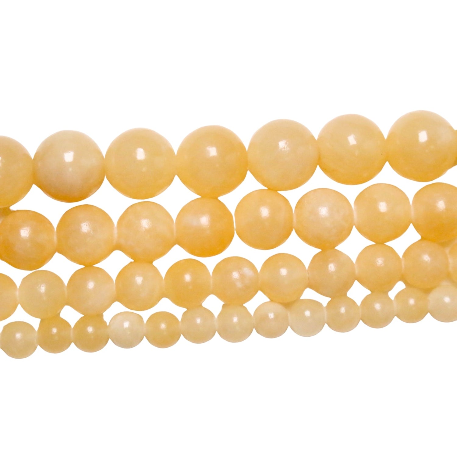 Fil de perle Calcite jaune A - Foliesbijoux