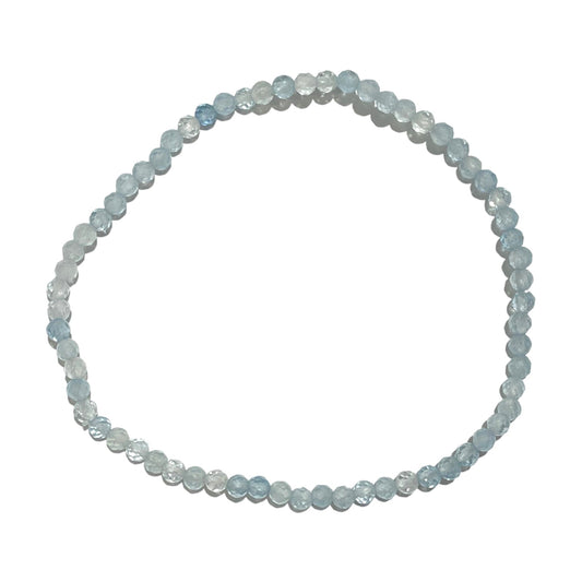 Bracelet Facetté 3mm Topaze bleue A