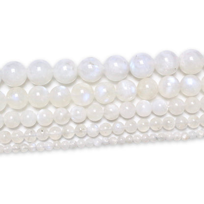 Fil de perle Pierre de lune bleutée AA - Foliesbijoux